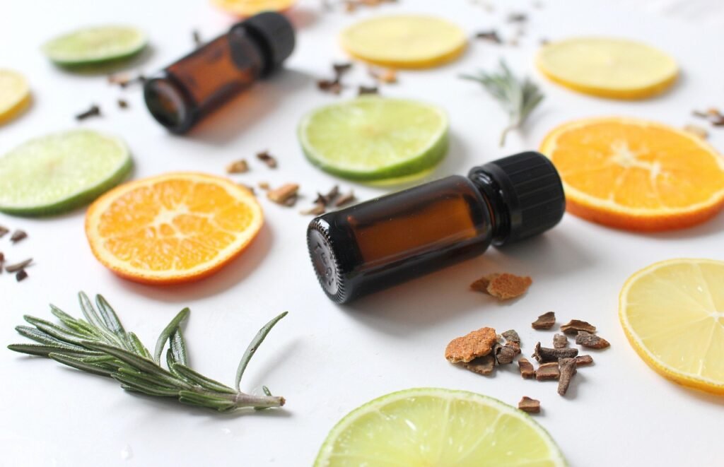 natural cosmetics, fragrance, lemon, orange, lime, spices, spicy, beauty, cosmetics, nature, plant, summer, macro, glass, brown glass, essential oils, fragrance oil, close up, rosemary, essential oils, essential oils, essential oils, essential oils, essential oils